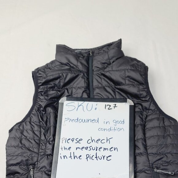 Patagonia Women's Black Nano Puff Sleeveless Mock Neck Padded Puffer Vest Sz M - Picture 8 of 8
